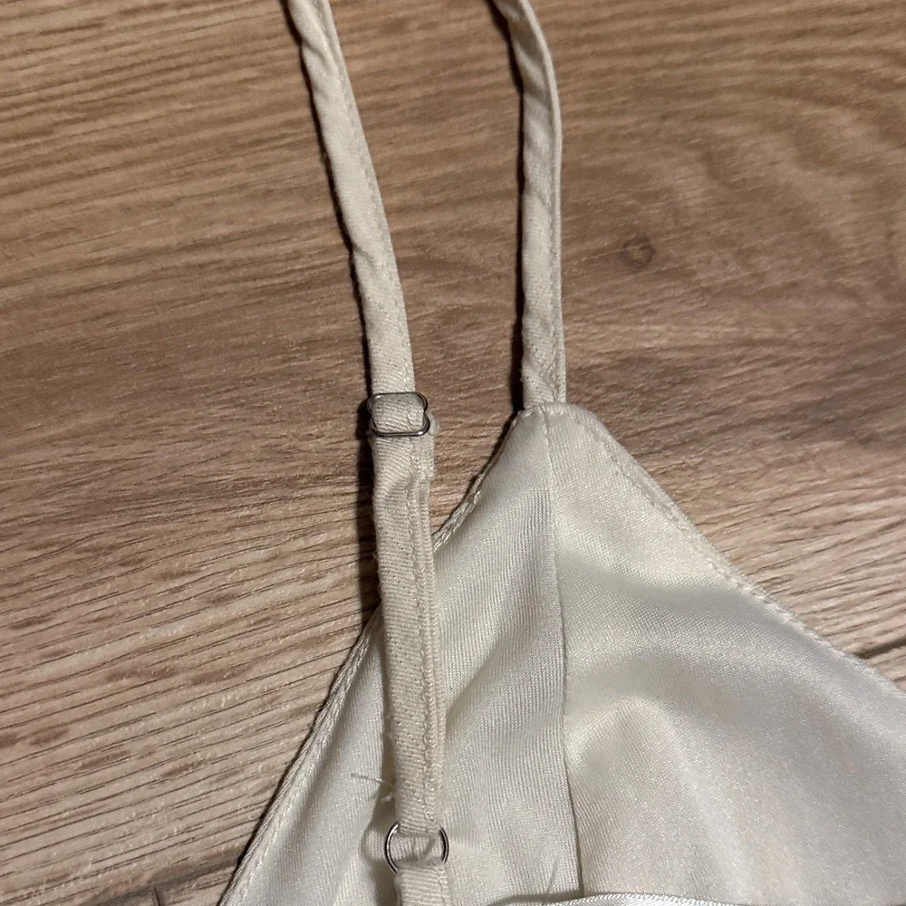 Cream Spaghetti Strap Dress - Picture 6 of 6